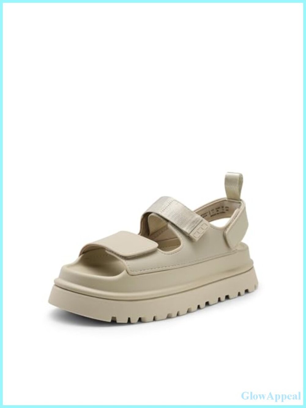 Women's Platform Flat Sandals Multi-Strap Hook & Loop Casual Summer Shoes